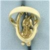 Image 4 : Custom Designed Cougar or Jaguar Ring in 14k Yellow Gold