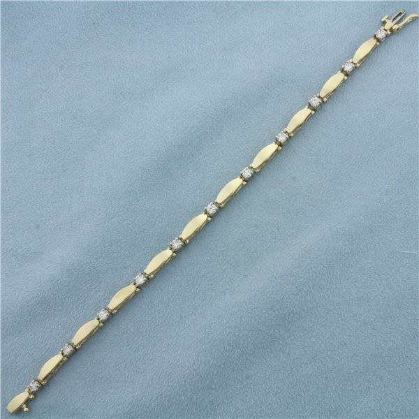Diamond Bracelet in 14k Yellow Gold