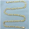 Image 1 : 20 Inch Italian Figaro Link Chain Necklace in 14k Yellow Gold