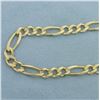 Image 2 : 20 Inch Italian Figaro Link Chain Necklace in 14k Yellow Gold