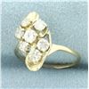 Image 2 : Diamond Cocktail Ring in 10k Yellow Gold