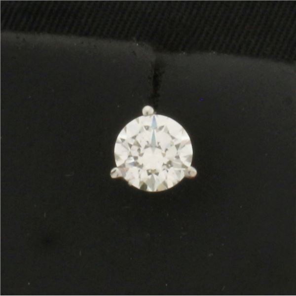 GIA Certified 1/2ct Single Diamond Stud Earring in Platinum Martini Setting