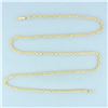 Image 1 : 24 Inch Rope Link Chain Necklace in 14k Yellow Gold