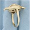 Image 3 : Diamond Ribbon Design Ring in 14k Yellow Gold