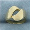 Image 1 : High Polish Abstract Design Ring in 14k Yellow Gold