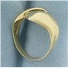 Image 3 : High Polish Abstract Design Ring in 14k Yellow Gold