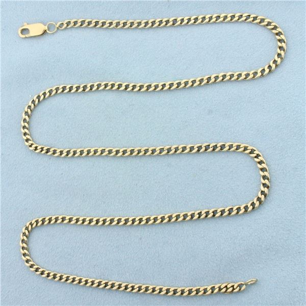 23 Inch Curb Link Chain Necklace  in 14k Yellow Gold