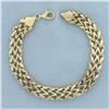 Image 1 : Italian Woven Link Bracelet in 14k Yellow Gold