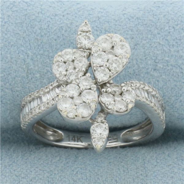 Effy Designer Diamond Leaf Ring in 14k White Gold