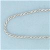 Image 2 : 16 Inch Italian Rope Link Chain Necklace in 14k White Gold