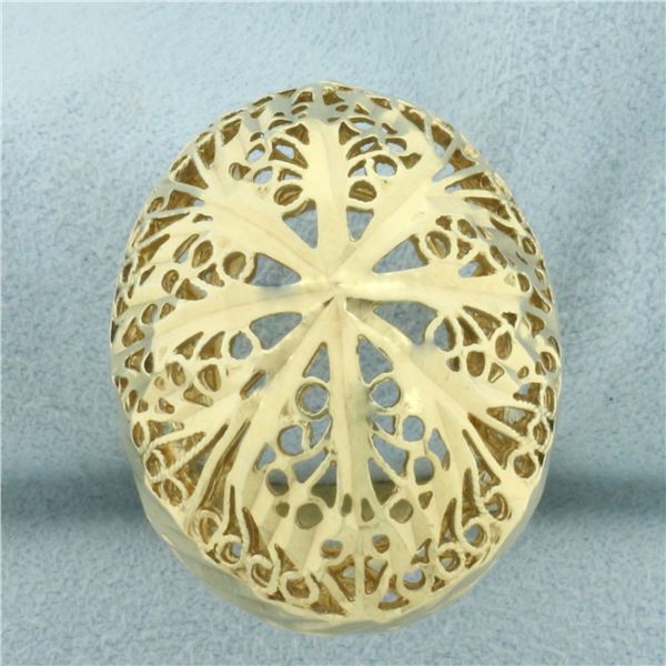 3D Large Bombe Statement Ring in 14k Yellow Gold