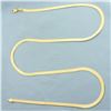Image 1 : 24 Inch Reversible Herringbone Link Chain Necklace in 14k Yellow Gold