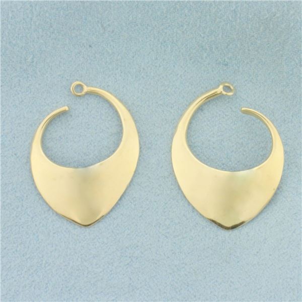 Stud Earring Enhancer Jackets in 14k Yellow Gold