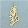 Image 1 : Number One #1 Godchild Pendant in 14k Yellow Gold