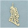 Image 2 : Number One #1 Godchild Pendant in 14k Yellow Gold