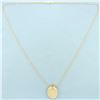 Image 3 : Oval Locket on Rope Chain Necklace in 14k Yellow Gold
