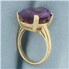 Image 4 : Color Changing Lab Sapphire Ring in 14k Yellow Gold