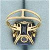 Image 5 : Color Changing Lab Alexandrite Solitaire Ring in 18k Yellow Gold