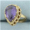 Image 3 : Color Changing Lab Alexandrite Ring in 14k Yellow Gold