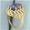 Image 4 : Color Changing Lab Alexandrite Ring in 14k Yellow Gold