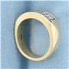 Image 3 : Invisible Set Diamond Ring in 14k Yellow Gold