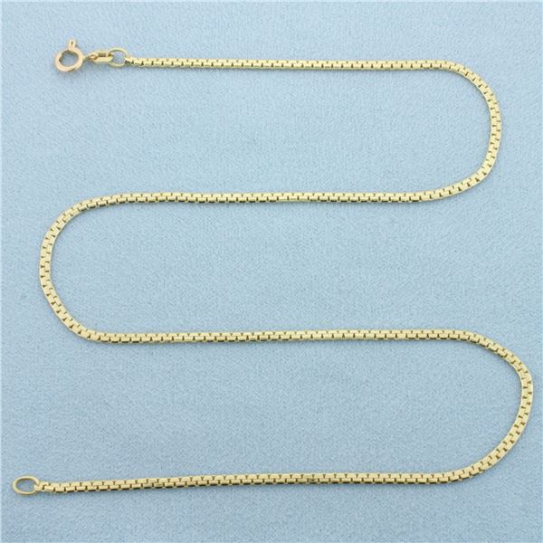 15 Inch Boston Link Chain Choker Necklace in 14k Yellow Gold