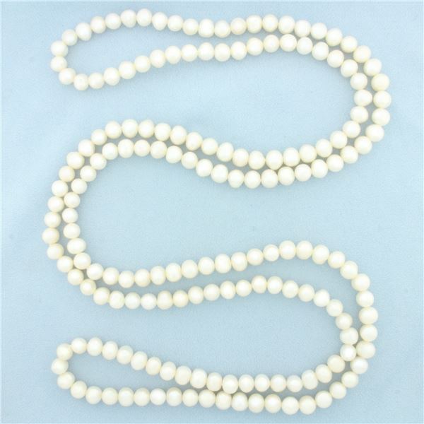 Long Cultured Pearl Strand Necklace