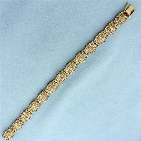 Champagne Diamond Bracelet in 10k Yellow Gold