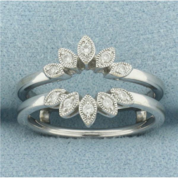 Diamond Enhancer Ring Jacket Ring in 14k White Gold