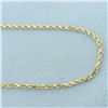 Image 2 : Mens 24 Inch Rope Link Chain Necklace in 14k Yellow Gold