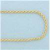 Image 2 : Mens 24 Inch Rope Link Chain Necklace in 14k Yellow Gold