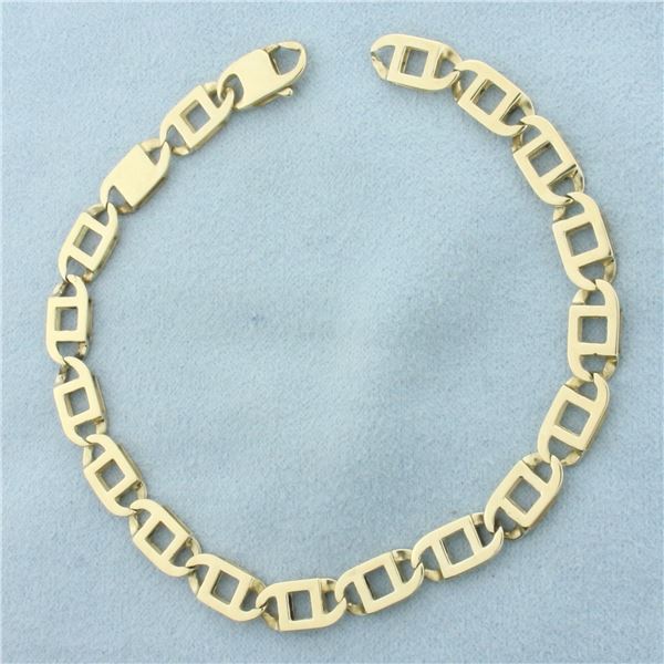 Italian Anchor Mariner Bracelet in 14k Yellow Gold