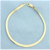 Image 1 : Italian Herringbone Bracelet in 14k Yellow Gold