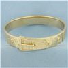 Image 1 : Belt Design Bangle Bracelet in 14k Yellow Gold