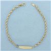 Image 1 : Engravable ID Bracelet in 14k Yellow Gold