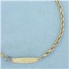 Image 2 : Engravable ID Bracelet in 14k Yellow Gold