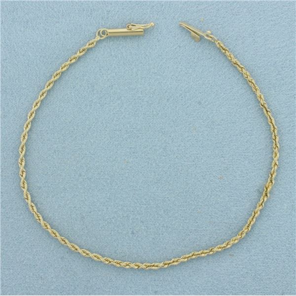 Rope Link Bracelet in 14k Yellow Gold