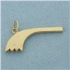 Image 2 : Jewish Shofar Charm in 14k Yellow Gold