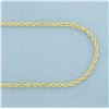 Image 2 : 20 Inch Rope Link Chain Necklace in 14k Yellow Gold