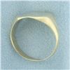 Image 3 : Vintage Engravable Signet Ring in 10k Yellow Gold