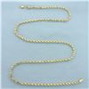 Image 1 : 20 Inch Rope Link Chain Necklace in 14k Yellow Gold