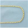 Image 2 : 20 Inch Rope Link Chain Necklace in 14k Yellow Gold