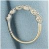 Image 3 : Diamond Flower Design Ring in 14k White Gold