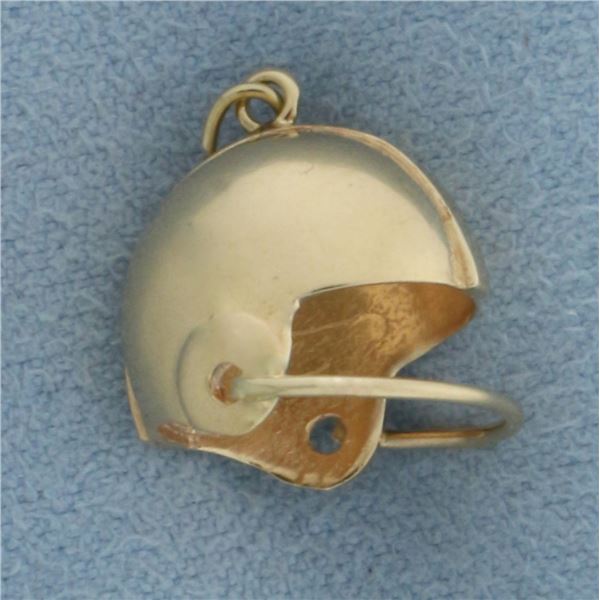 Football Helmet Charm in 14k Yellow Gold