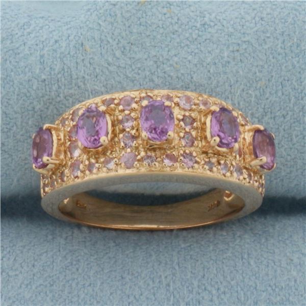 Purple Sapphire Ring in 14K Rose Gold