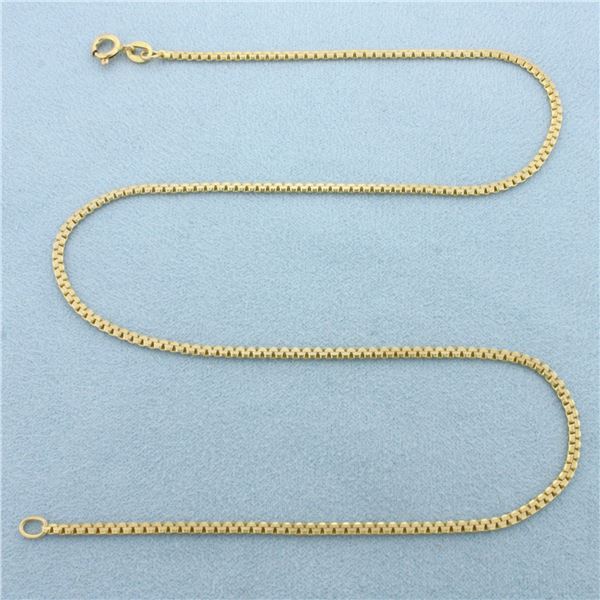 16 Inch Italian Boston Link Chain Necklace in 14k Yellow Gold