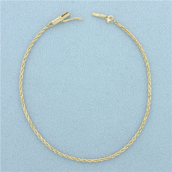Rope Link Bracelet in 14k Yellow Gold