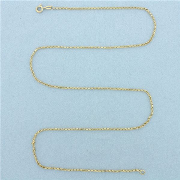 21 Inch Cable Link Chain Necklace in 18k Yellow Gold