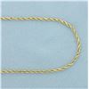 Image 2 : 24 Inch Rope Link Chain Necklace in 14k Yellow Gold