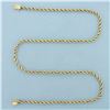 Image 1 : 19 Inch Rope Link Chain Necklace in 10k Yellow Gold